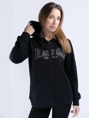 Акция на Толстовка на блискавці з капюшоном жіноча Lonsdale 117265-1056 XS Black/Lilac от Rozetka