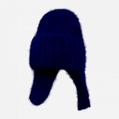 Акция на Дитяча зимова шапка в'язана для дівчинки Anmerino Міранда 9017 56-58 Синя от Rozetka