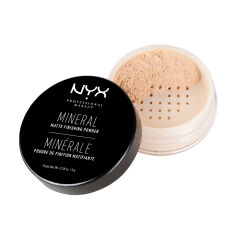 Акція на Мінеральна розсипчата пудра для обличчя NYX Professional Makeup Mineral Matte Finishing Powder 01 Light/Medium, 8 г від Eva