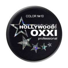 Акція на Глітерний гель для манікюру Oxxi Professional Hollywood 10 Голографік з ефектом русалки, 5 г від Eva