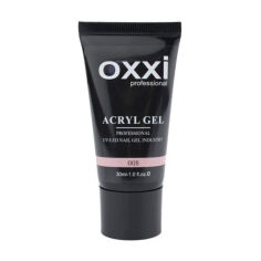 Акция на Акрил-гель для нігтів Oxxi Professional Acryl Gel 8 Персиковий із шимером, 30 мл от Eva