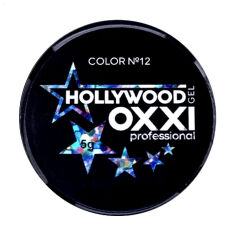 Акція на Глітерний гель для манікюру Oxxi Professional Hollywood 12 Синьо-блакитна веселка з голографічним ефектом, 5 г від Eva