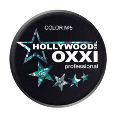 Акція на Глітерний гель для манікюру Oxxi Professional Hollywood 5 Сріблястий та світло-зелений голографічний мікс, 5 г від Eva