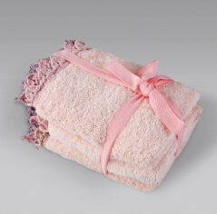 Акція на Набор полотенец Becca Irya pembe розовый 30х50 см - 3 шт від Podushka