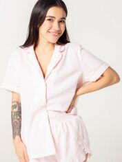 Акція на Піжамна сорочка жіноча великих розмірів бавовняна brabrabra HOM2105004 XL Рожева від Rozetka