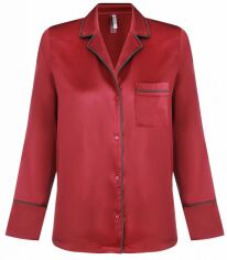 Акція на Піжамна сорочка жіноча великих розмірів Silenza HOM1903004H XL Темно-червона від Rozetka