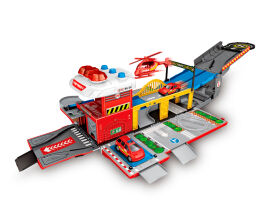 Акція на Ігровий набір Lunatik Вантажівка трансформер гараж пожежний (LNK-CDF0691) від Будинок іграшок