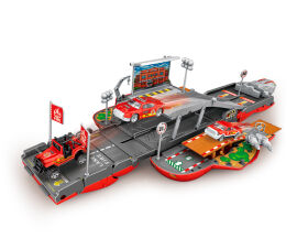Акция на Ігровий набір Lunatik Авто трансформер Пожежна (LNK-RTF0695) от Будинок іграшок