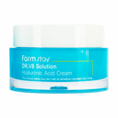 Акція на Крем для обличчя FarmStay DR.V8 Solution Hyaluronic Acid Cream зволожувальний, з гіалуроновою кислотою, 50 мл від Eva