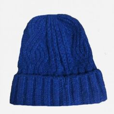 Акция на Дитяча зимова шапка-біні в'язана для дівчинки C&A CD11325 53-56 см Синя от Rozetka