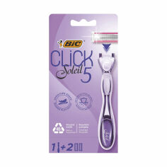 Акция на Станок для гоління жіночий BIC Click Soleil 5 з 2 змінними картриджами, жіночий, 1 шт от Eva