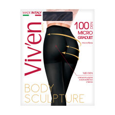 Акция на Колготки жіночі Viv’en petty Micro Graduet Body Sculpture з утягувальними шортами 100 DEN, чорні, розмір 3 от Eva