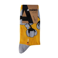 Акція на Шкарпетки чоловічі AmiGO класичнi, паління вбиває, розмір 25 від Eva