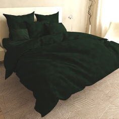 Акція на Комплект постельного белья Stripy Green SoundSleep бязь Полуторный комплект від Podushka