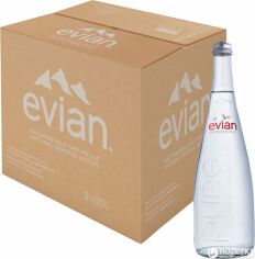 Акція на Вода мінеральна Evian негазована у скляній пляшці 0.75 л x 12 шт від Rozetka