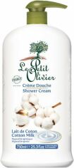 Акция на Екстраніжний крем для душу Le Petit Olivier Extra gentle shower creams Бавовняне молочко 750 мл от Rozetka
