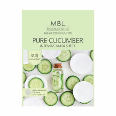 Акція на Тканинна маска для обличчя MBL Cucumber Intensive Mask Sheet, 23 мл від Eva