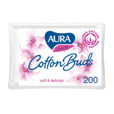 Акция на Ватні палички Aura Beauty Cotton Buds, 200 шт от Eva
