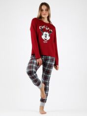 Акція на Піжама (кофта + штани) жіноча Admas Disney 56987 M Бордова від Rozetka