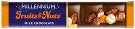 Акція на Упаковка Шоколаду Millennium Fruits & Nuts молочний з мигдалем, фундуком, курагою, родзинками 20 шт х 35 г від Rozetka
