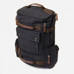 Акція на Рюкзак чоловічий тканинний 21 л Vintage leather-20663 Чорний від Rozetka
