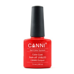 Акція на Гель-лак для нігтів Canni Gel Color System Color Coat Soak-off UV&LED 108 Класичний червоний, 7.3 мл від Eva