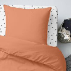 Акция на Комплект постільної білизни Cosas 1.5-спальний 160х220 Ranfors Terrakot Star grey от Rozetka