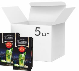 Акция на Упаковка зеленого пакетованого чаю Edems Мохіто 5 пачок по 25 пакетиків от Rozetka