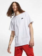 Акція на Футболка бавовняна довга чоловіча Nike Sportswear Club AR4997-101 S Біла від Rozetka