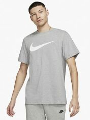 Акція на Футболка бавовняна довга чоловіча Nike Sportswear Icon Swoosh DC5094-063 S Сіра з принтом від Rozetka