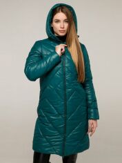 Акция на Куртка зимова жіноча Favoritti ПВ-1281 Лаке Тон 820 44 Зелена от Rozetka
