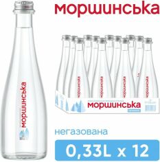 Акція на Упаковка мінеральної природної столової негазованої води Моршинська Premium 0.33 л х 12 пляшок від Rozetka