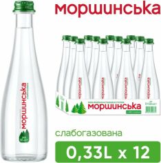 Акция на Упаковка мінеральної природної слабогазованої води Моршинська Преміум 0.33 л x 12 пляшок от Rozetka