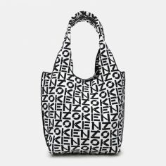 Акция на Сумка-шоппер жіноча Kenzo Logo-Printed Totebag Біла от Rozetka