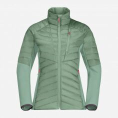 Акция на Куртка демісезонна коротка жіноча Jack Wolfskin Nebelhorn Down Hybrid W 1207081_4215 M Зелена от Rozetka