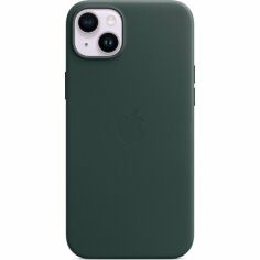 Акція на Чехол Apple для iPhone 14 Plus Leather Case with MagSafe - Forest Green (MPPA3ZE/A) від MOYO