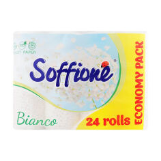 Акция на Туалетний папір Диво Premio Bianco, білий, 3-шаровий, 140 відривів, 24 рулони от Eva