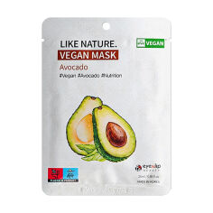 Акция на Тканинна маска для обличчя Eyenlip Like Nature Vegan Mask Avocado з авокадо, 25 мл от Eva