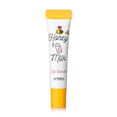 Акція на Молочно-медовий скраб для губ A'pieu Honey & Milk Lip Scrub, 8 мл від Eva
