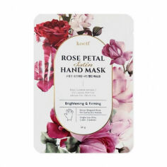 Акція на Зміцнювальна маска-рукавички для рук Koelf Rose Petal Satin Hand Mask, 16 г від Eva