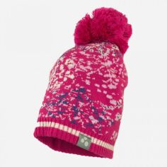 Акция на Дитяча зимова шапка-біні в'язана з помпоном для дівчинки Huppa Flake 1 80510100-82063 M 51-53 см от Rozetka