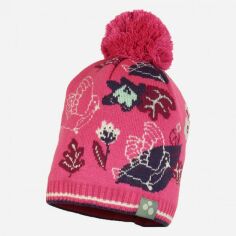 Акция на Дитяча зимова шапка-біні в'язана з помпоном для дівчинки Huppa Flake 3 80510300-94063 49-51 см от Rozetka