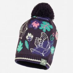 Акция на Дитяча зимова шапка-бини в'язана з помпоном для дівчинки Huppa Flake 3 80510300-94073 49-51 см от Rozetka