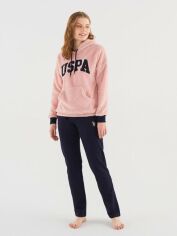 Акція на Піжама (худі + штани) жіноча U.S. Polo Assn 16808 L Pink від Rozetka