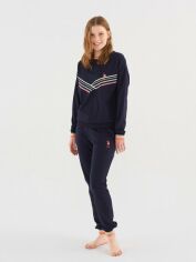 Акція на Піжама (світшот + штани) жіноча U.S. Polo Assn 16813 L Navy від Rozetka