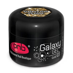 Акція на Гель для дизайну нігтів PNB UV/LED Galaxy Gel 03 Gold, 5 мл від Eva