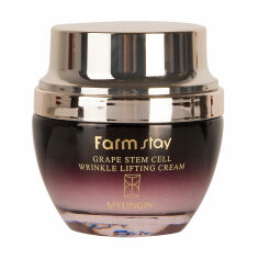 Акція на Крем-ліфтинг для обличчя FarmStay Grape Stem Cell Wrinkle Lifting Cream з фітостовбуровими клітинами винограду, 50 мл від Eva