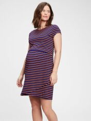 Акция на Сукня-футболка для вагітних міні літня жіноча GAP 727240262 L Синя от Rozetka