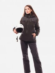Акция на Куртка демісезонна коротка з капюшоном жіноча Alpine Crown ACSJ-170104-001 34 Темно-сіра з чорним от Rozetka