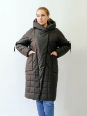 Акция на Куртка зимова довга жіноча Mangust 3118-2 46 Хакі от Rozetka